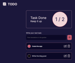 Todo app's UI